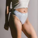 Heather Grey-Classic-Cotton-Thong-Female