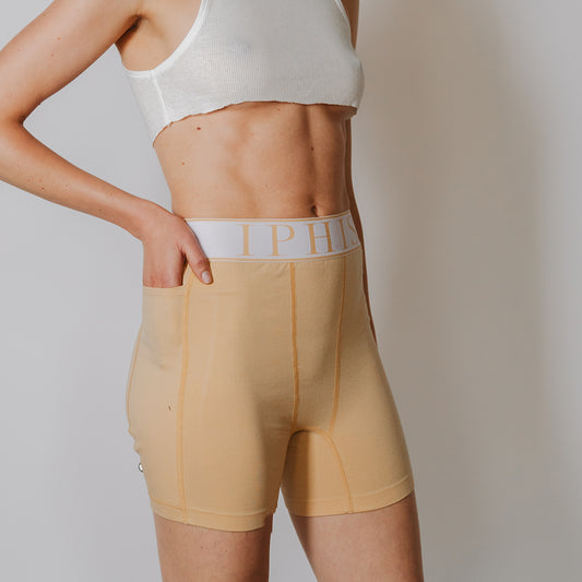 Champagne - Icon-Seamless - Boxer-Brief-with-Pocket-Women